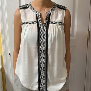 Tribal black and white blouse